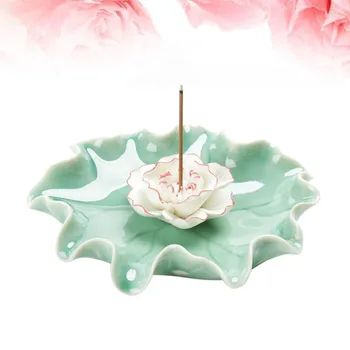 

1 Pc Censer Holder Lotus Flower Ceramics Handmade Aromatherapy Furnace Incense Burner Incense Stick Holder for Office