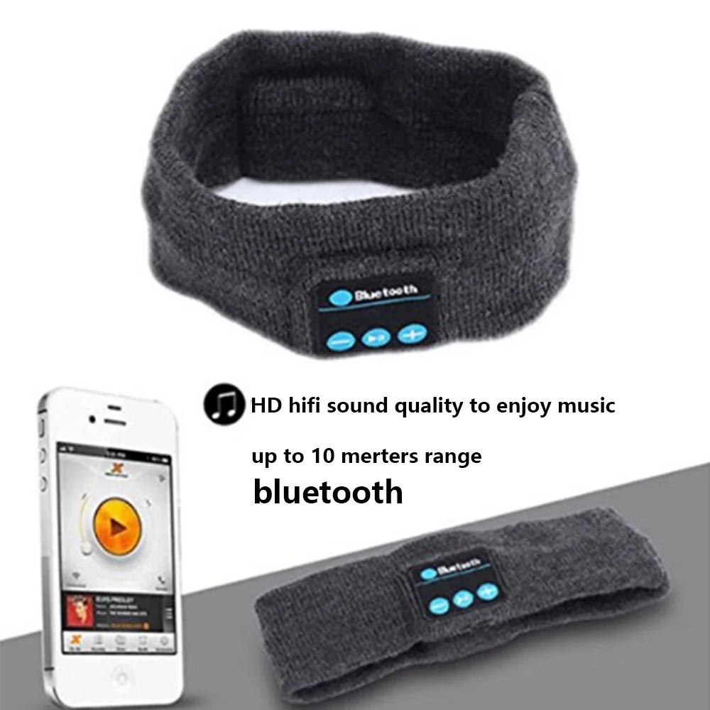 Bluetooth спортивная повязка Hifi наушники беспроводные наушники стерео гарнитура маска для сна плеер с микрофоном
