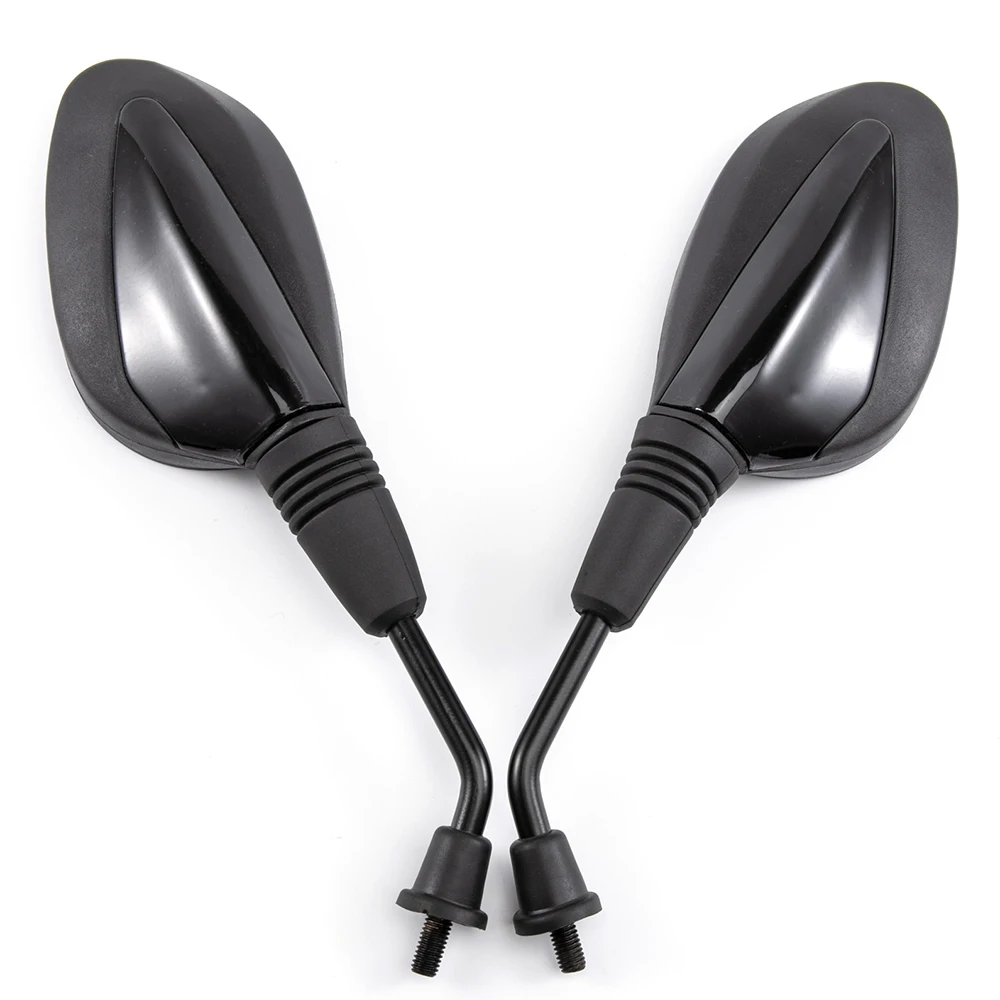 Specchi Retrovisori Moto 2 Pezzi 10Mm Scooter E-Bike Specchi Retrovisori Specchio Personalizzato Nero Per Yamaha Honda
