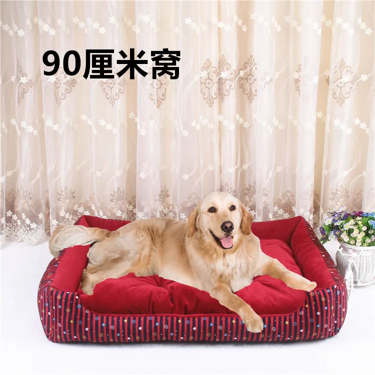 Подушка для домашних животных, подушка для кошек, зима, новинка, Тедди, золотые волосы, большие средние и маленькие собаки, Полосатое гнездо для домашних животных, матрас для собак, кошачий помет, Забавный