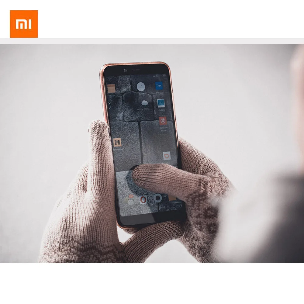 Xiaomi FO сенсорный экран теплые перчатки плюс бархат Теплый палец Сенсорный Простой
