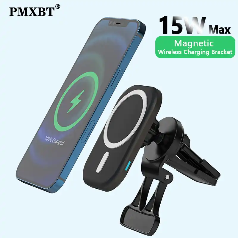 15ワットmagsafeワイヤレス車の充電器iphone 12プロマックスミニ磁気自動車電話スタンドホルダーブラケット急速充電器 ワイヤレス充電器 Aliexpress