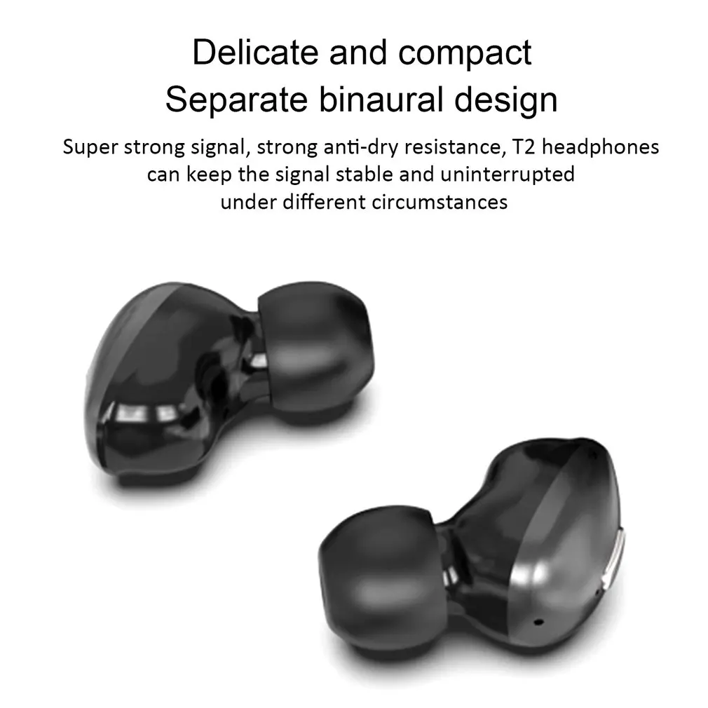 T2 TWS Bluetooth 5,0 Беспроводные наушники с микрофоном для телефона 3D стерео бас гарнитура беспроводные наушники