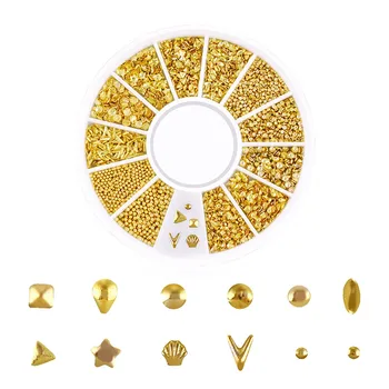 

3D Metal Rivets Nail Art Decorations Mix Sea Starfish Shell Nail Art Ocean Theme Stud Charm Strass Manicure DIY Accessories