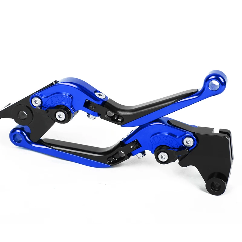 SMOK тормозные рычаги для Yamaha MT03 2006- TDM 900 складные удлиняющие тормозные рычаги сцепления 8 цветов оранжевый черный красный серебристый - Цвет: Синий