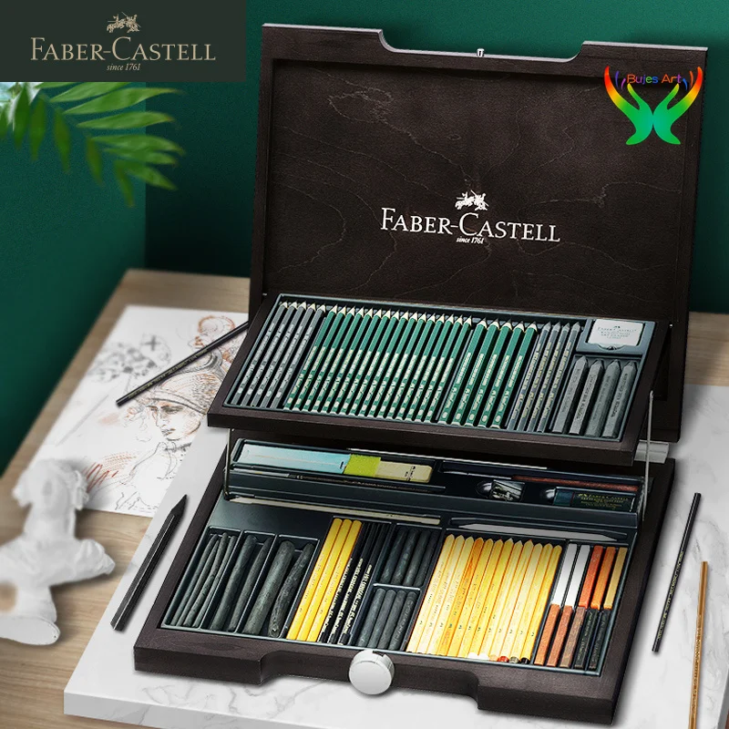 bala Hacer un nombre Credo Faber-castell Germany Professional Charcoal, Color Chalk, Graphite Rod,  Sketch Pencil Set, Classical Wooden Box, Painting Set - Wooden Colored  Pencils - AliExpress