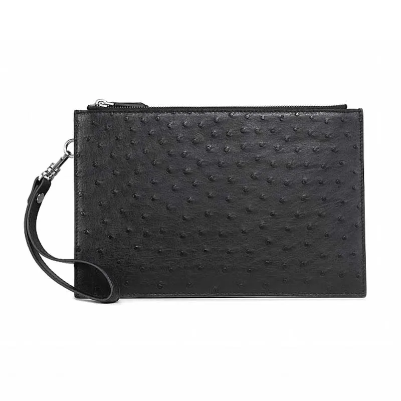 ejue Ostrich leather men bags male cluth bag large capacity business leisure Hand envelope |