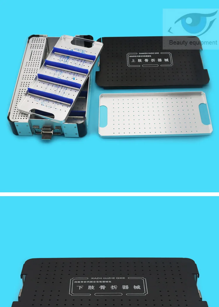 Superior e Inferior do Plasma da Baixa Temperatura de Alta Temperatura da Caixa Oca da Esterilização do Unha do Parafuso Ortopédico Scr 3 Instrumentos p pálpebra