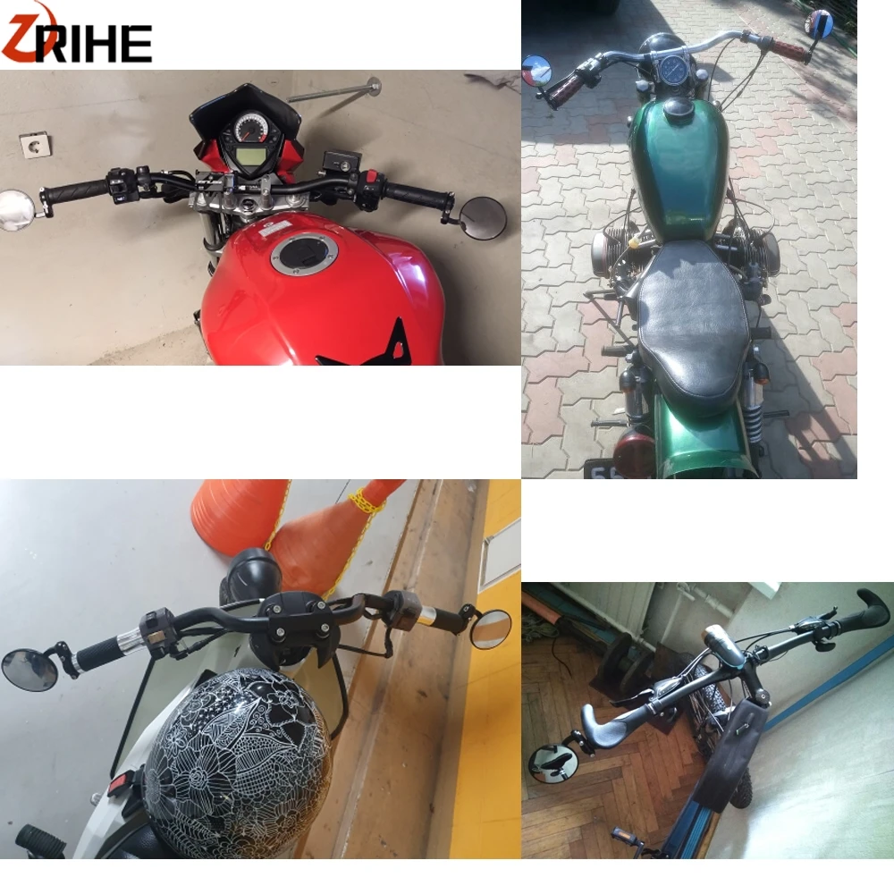 Универсальные мотоциклы Круглый Бар Конец Зеркала заднего вида для Honda msx vtx 1300 cbr 600rr cb 500 1100 dax crf transalp forza 125