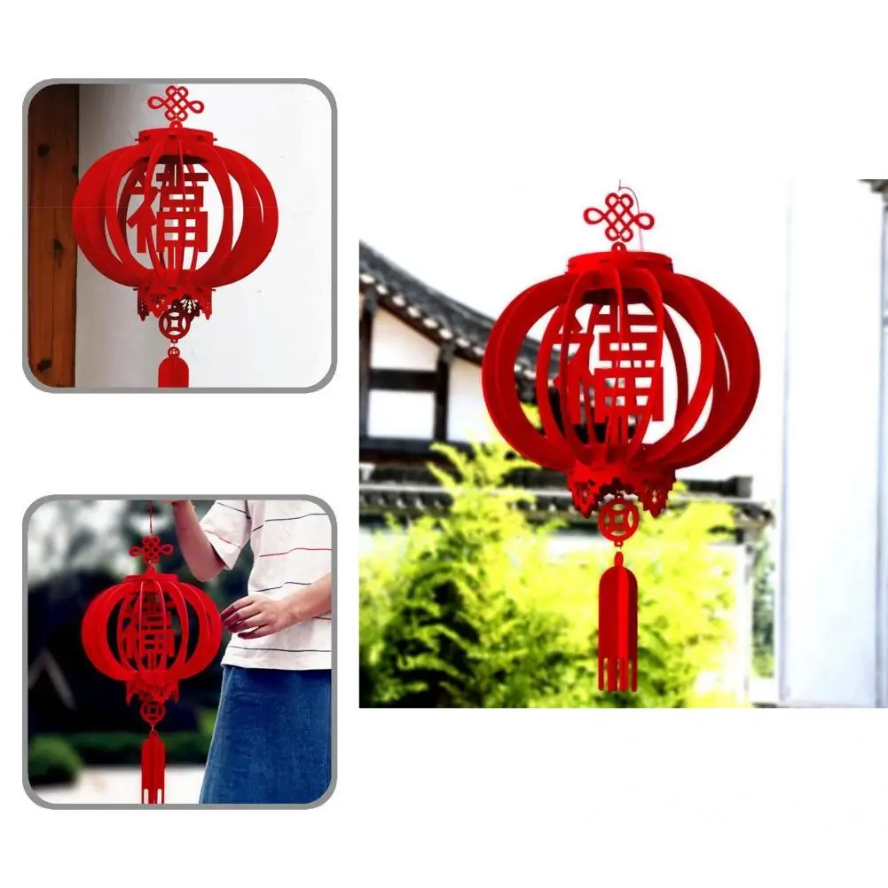 Chinese New Year Palaces Lantern Kit Red Fu Character Universal Lanterns | Дом и сад