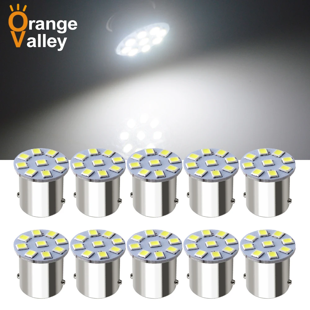 10 шт. 1156 BA15S P21W S25 7506 1619 Автомобильный светодиодный s светильник 9 2835 SMD задний