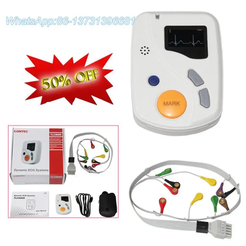 Динамический TLC6000 48 часов 12 каналов ЭКГ/ЭКГ Holter монитор Alalyzer Recorde CONTEC Производство
