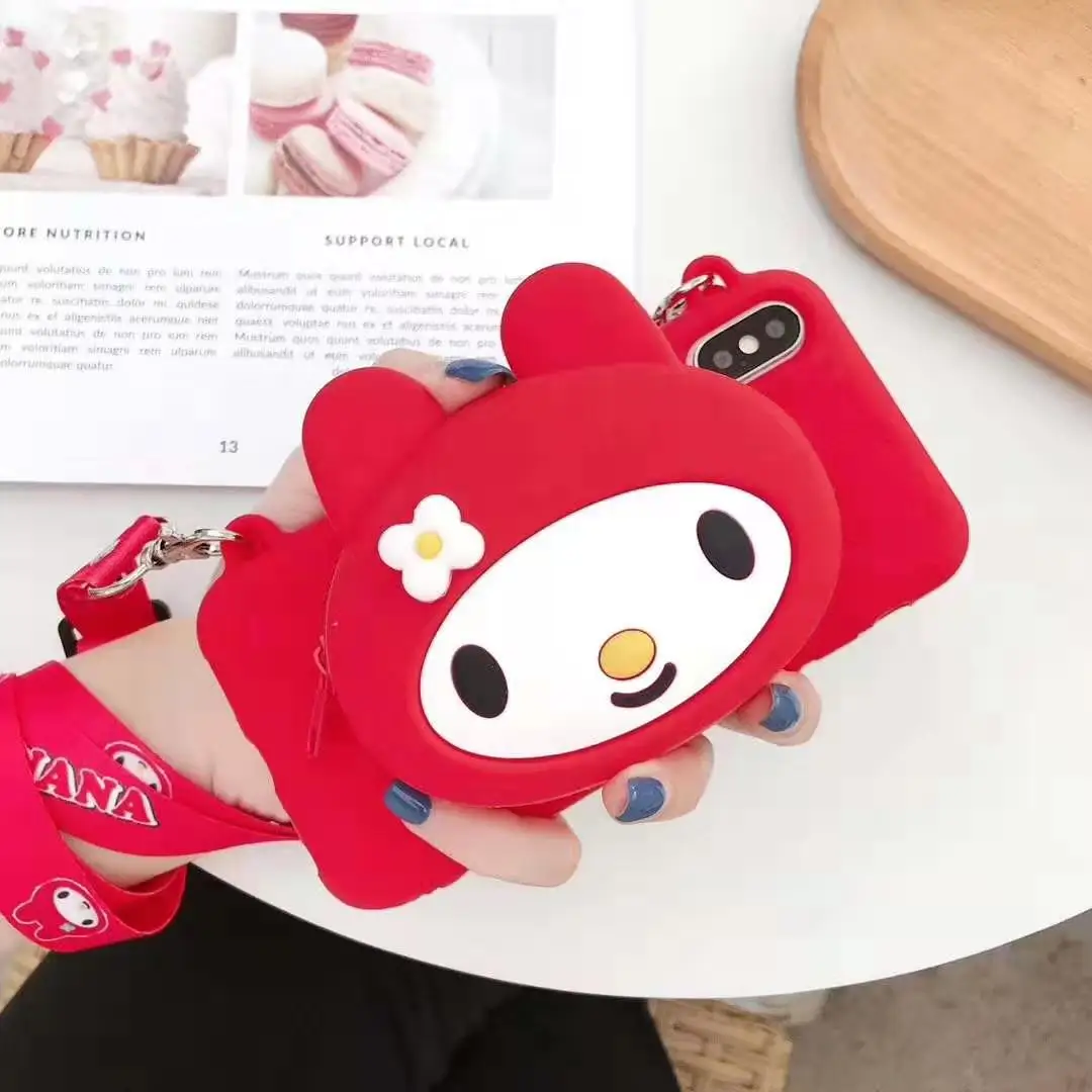 Для iphone 11 pro max милый кошелек my melody чехол для iphone 11 XS max XR X 8plus 7P 6P 7 6S свинья портмоне чехол+ ремень