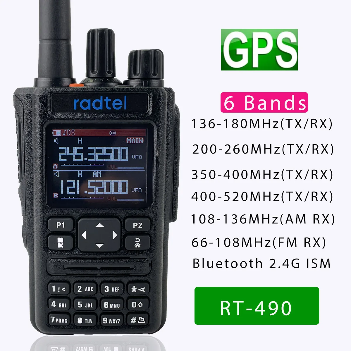 Радиолюбительская рация Radtel GPS 6 диапазонов Любительская двусторонняя