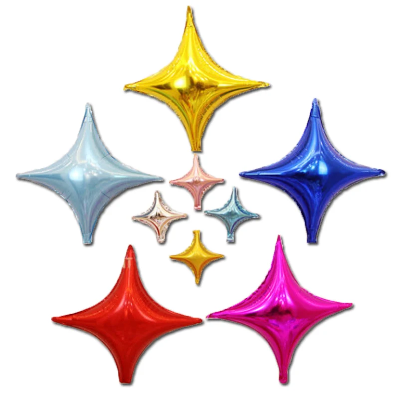 10pcs 10inch Four-pointed Star Foil Balloon Adult Valentine's Day Anniversary Celebration Birthday Party Decoration Ballons | Дом и сад