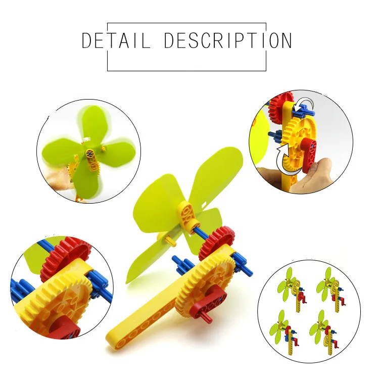 

Vanger Children's Educational Creativity Early Education Big Granule Building Block Toy Hand Fan Scarecrow Teaching Aidnew