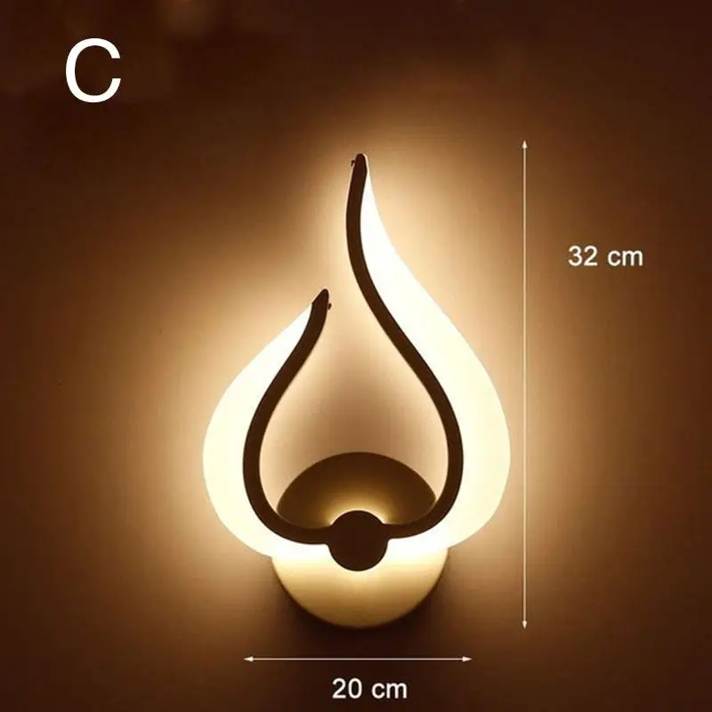 Прочный Настенный светильник, светодиодный светильник для дома, светодиодный светильник с управлением, 3 характеристики, настенный светильник, креативный акриловый светильник для коридора