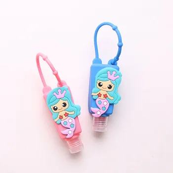 

Portable Cartoon Mermaid Silicone Bath Baby Shower Hand Sanitizer Bottle Antibacterial Holder Empty Bottle Cosmetic Container
