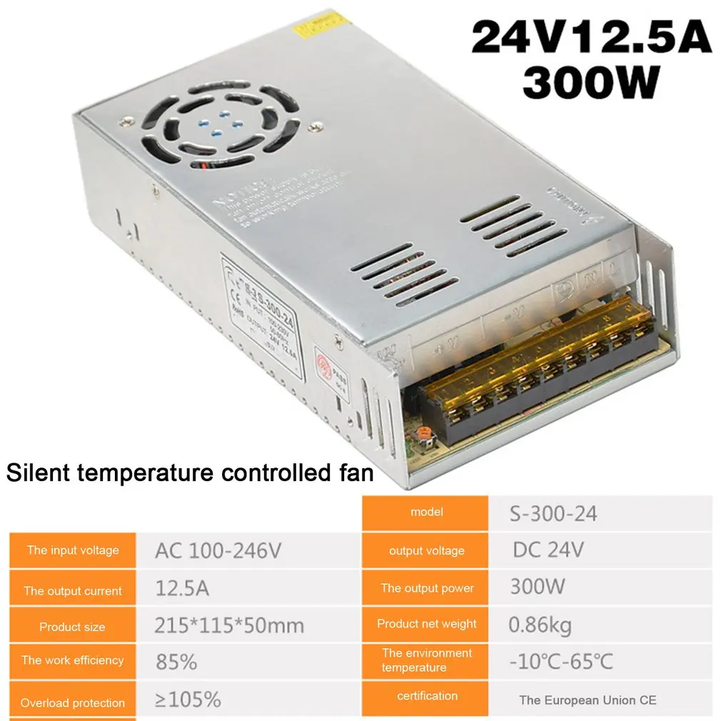 Переключение Питание DC24V 1A 2A 2.5A 3A 4.5A 5A 6.5A 8.3A 10A 12.5A 15A 16.5A AC 220V постоянного тока до DC24V AC-DC 24V 24V Светодиодные ленты