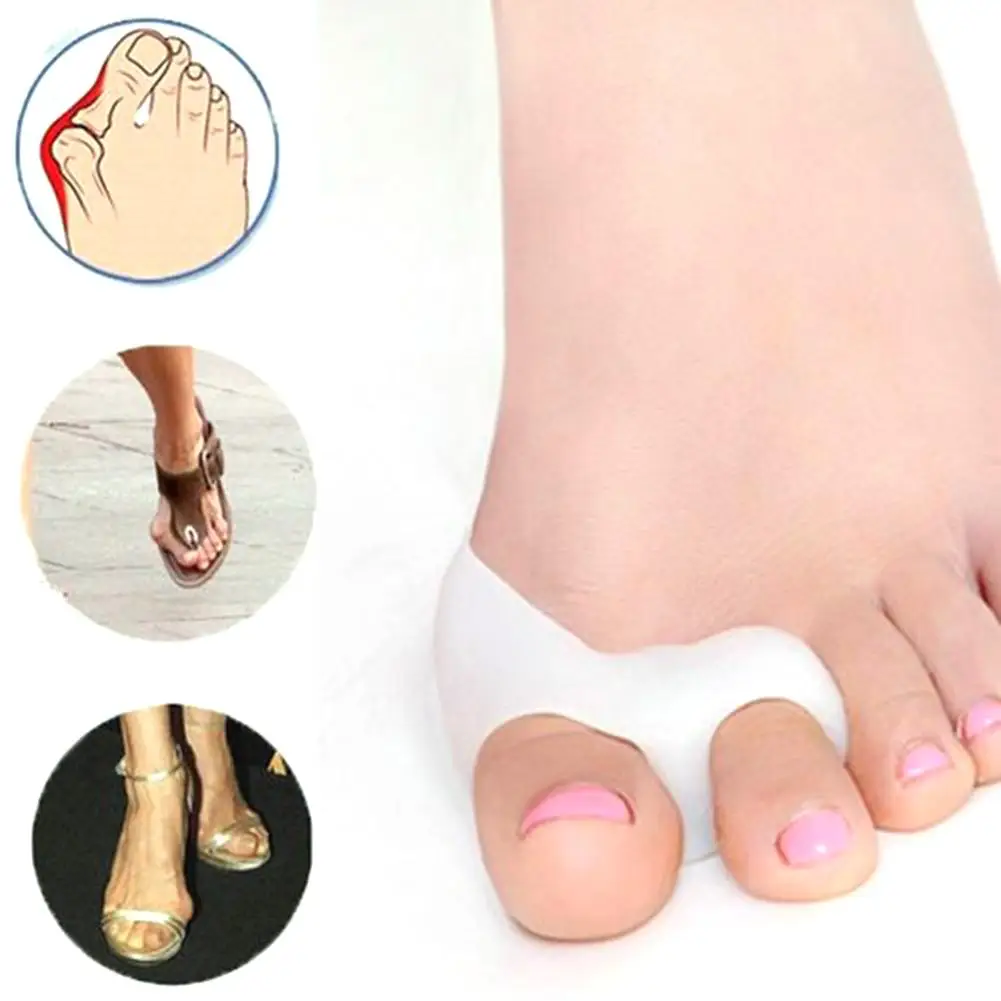 Hot Silicone Gel Bunion Splint Big Toe Separator Overlapping Spreader Protection Corrector Hallux Valgus Foot Massager