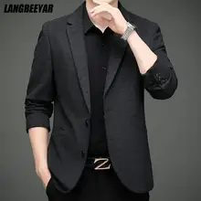 High end nova marca designer de moda casual simples inteligente elegante blazer jaqueta festa negócios na moda terno casaco roupas masculinas