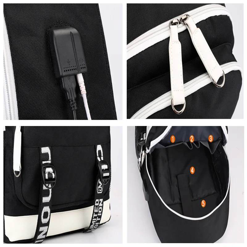 Наруто рюкзак для мужчин с принтом Акацуки Учиха Итачи Саске утих зарядка USB женский рюкзак для ноутбука повседневный рюкзак для путешествий
