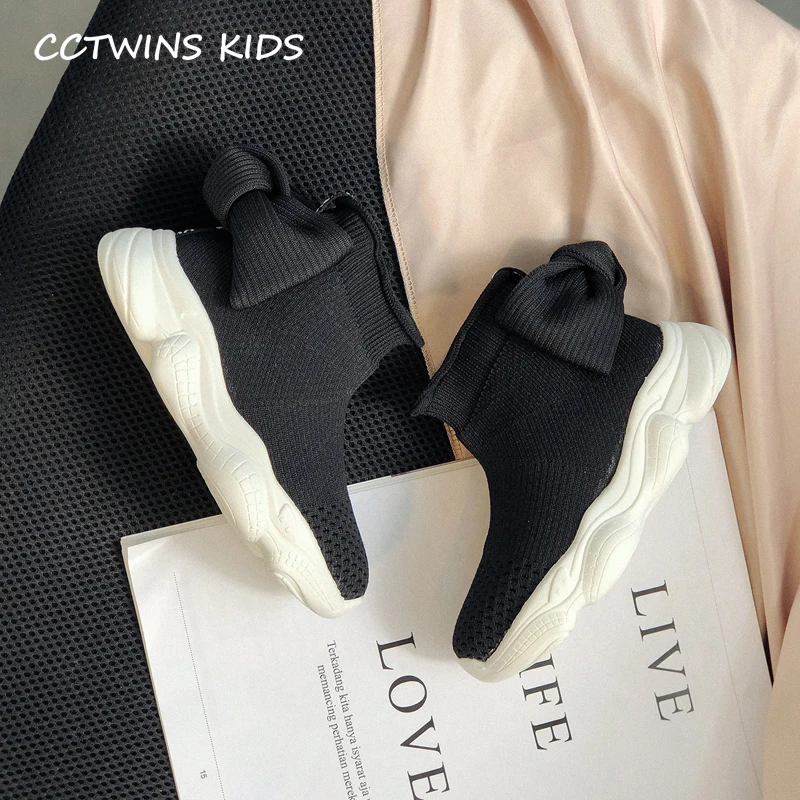 CCTWINS/детская обувь; коллекция года; сезон осень; модные высокие носки с бантом для девочек; повседневные кроссовки для мальчиков; спортивные кроссовки для детей; FH2516