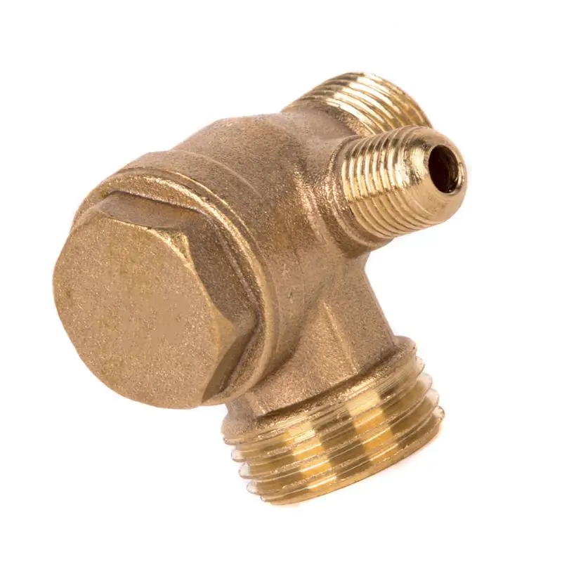 

3 Port Brass Male Threaded Check Valve Connector Tool for Air Compressor Prevent Y5GA