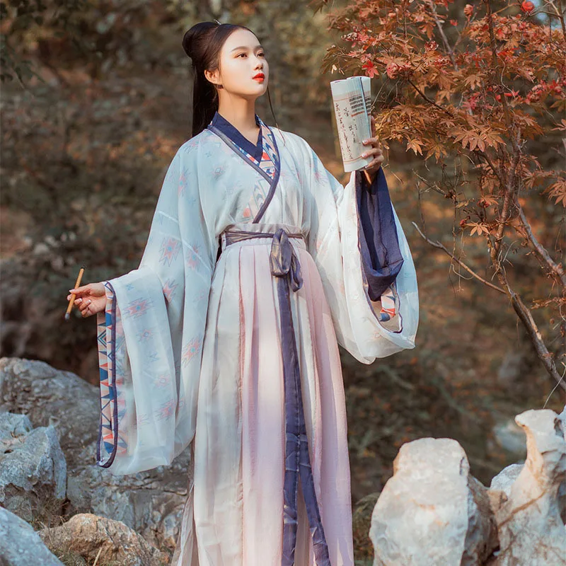 Hanfu Китайский народный танец костюм для женщины ханьфу, косплей древние костюмы Китайская традиционная фея платье карнавальный наряд SL1402 - Цвет: As picture