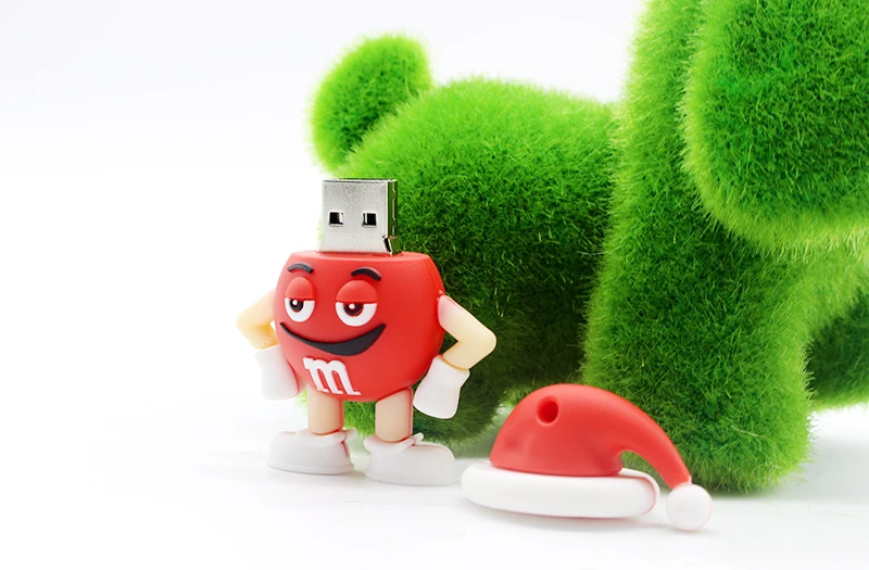 Мультипликационный Забавный шоколадный Боб мистер M& M's Memory Stick 8 ГБ 16 ГБ 32 ГБ 64 Гб креативный подарок U диск флэш-накопитель мини-флешка