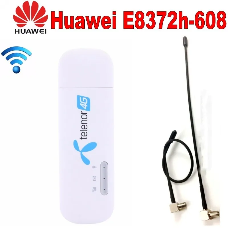 Разблокированный huawei E8372 E8372h-608 4G LTE 150 Мбит/с USB модем и антенна USB WiFi ключ 4G модем carfi поддержка 10 пользователей Wifi - Цвет: 2pcs antenna