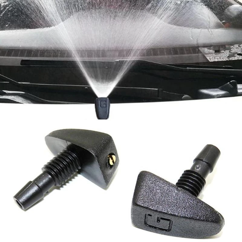 2pcs Auto Car Windshield Washer Wiper Water Spray Nozzle Fit For