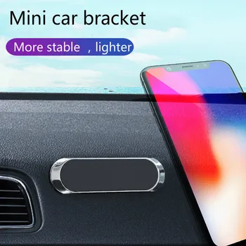 

Magnetic Car Phone Holder mini Strip Shape Stand Universal Car Phone Holde Wall Magnet GPS Bracket rotating magnetic bracket