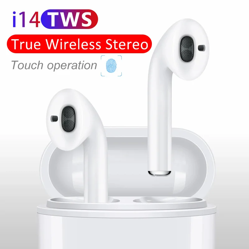 

i14 Tws Wireless Earphones Bluetooth Headset Earbuds Handsfree in ear Air Handsfree Smart touch Headphones For iPhone Xiaomi