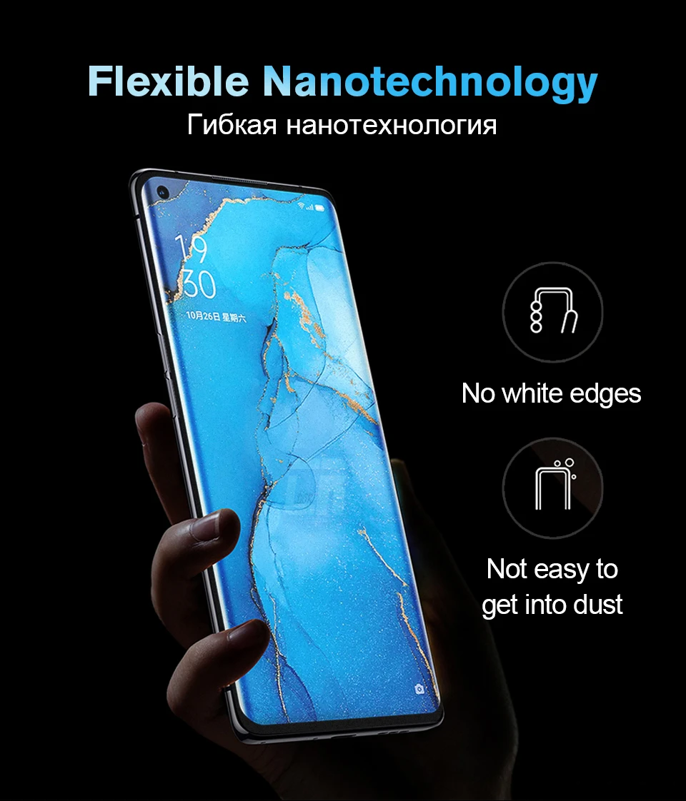 mobile tempered glass 1-5pcs Screen Protector Hydrogel Film For OPPO Reno 6 3 2 5 Find X2 Lite X3 Neo Pro A15 A53 A52 A72 Protective Film No Glass phone protector