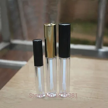 

10/30/50pcs 4ml Empty Lip gloss Tube With Black gold Cap Small Plastic Lipgloss Tube Cosmetic packing Container
