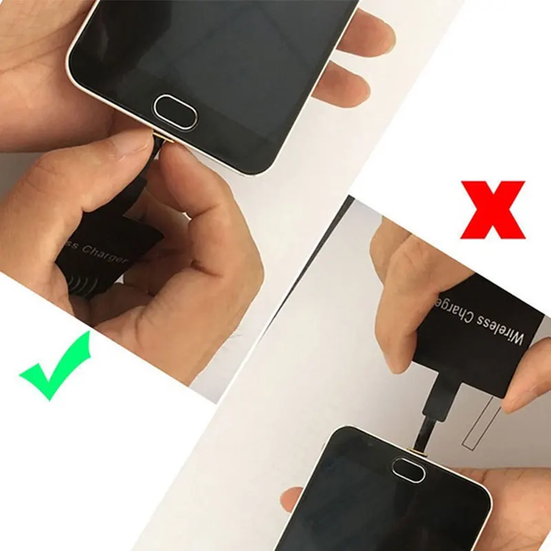 Qi беспроводной зарядный приемник Micro usb type C универсальное Быстрое беспроводное зарядное устройство для samsung huawei Xiaomi iPhone 7 8 6s Plus 5S