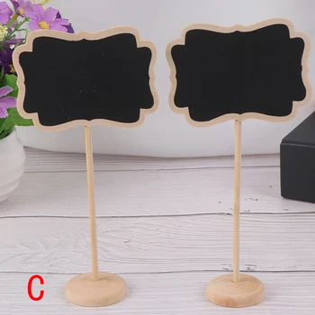 

Mini Small Wooden Chalk Blackboard Wedding Kitchen Restaurant Signs Chalkboard Writing Notice Message Paint Wood Board C Style