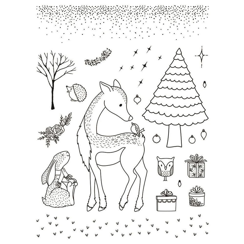 

Silent night Transparent Clear Silicone Stamp/Seal for DIY scrapbooking/photo album Decorative clear stamp