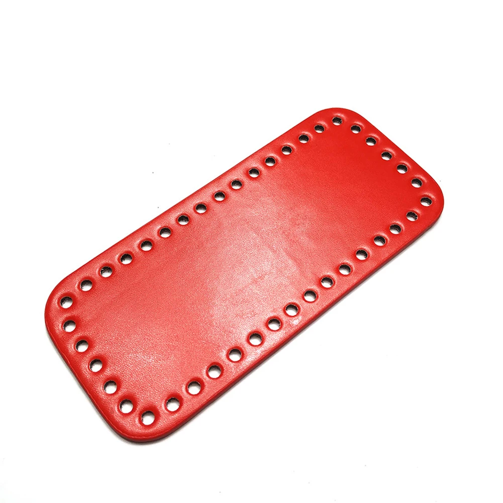 Fashion Rectangle Long Bottom For Knitting Bag PU leather Handbag Bottom with Holes DIY  Obag Parts Bags Accessories