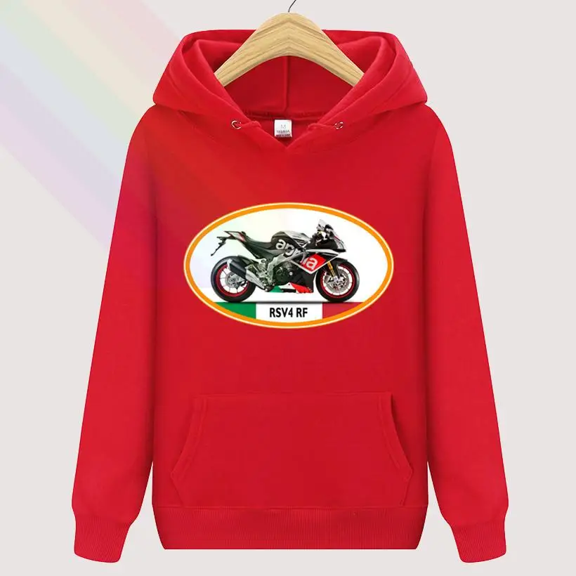Черные Классические осенние толстовки Aprilia RSV4 с логотипом Rf Мужская Уличная