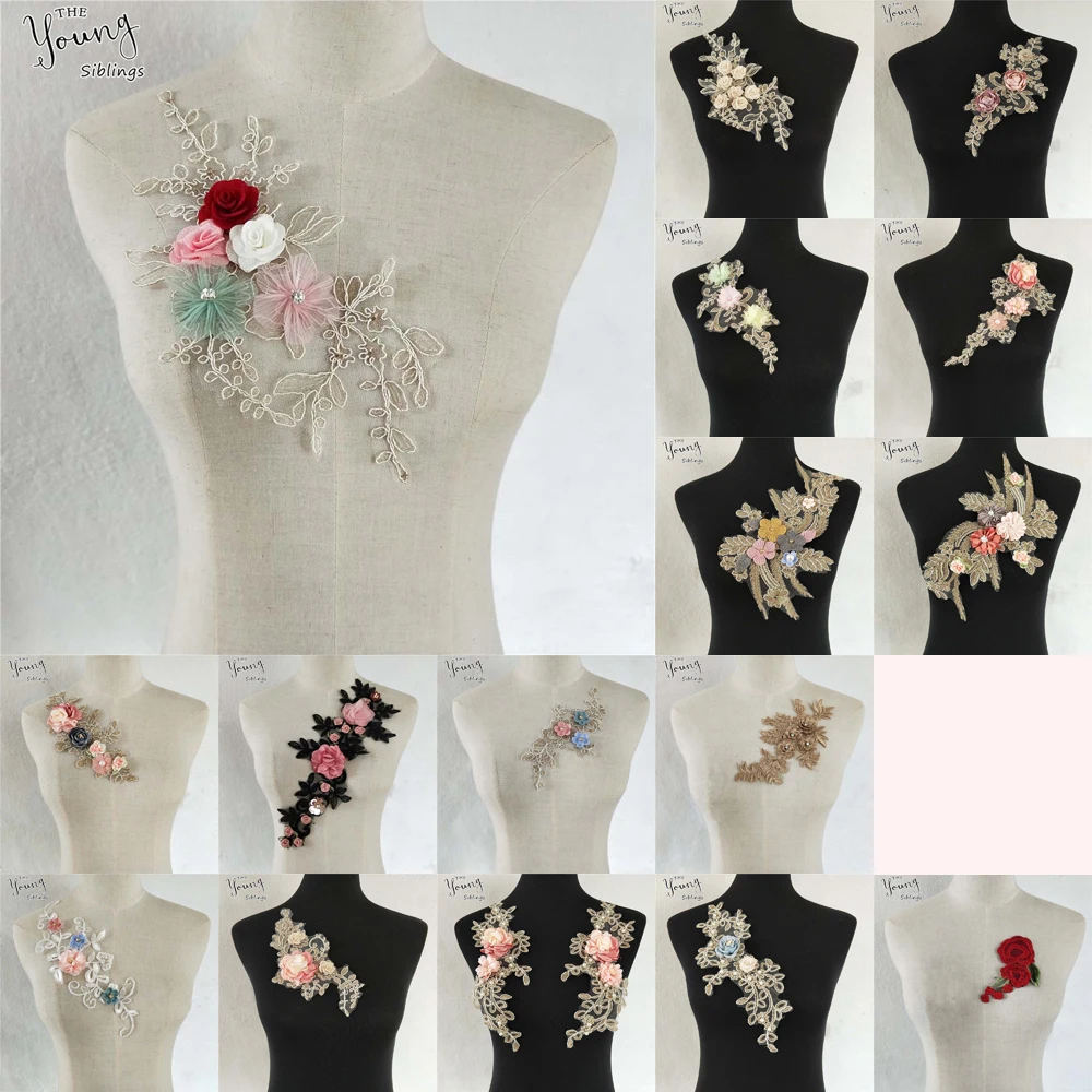 High Quality Lace Collar Sewing Lace Neckline Embroidery Applique DIY
