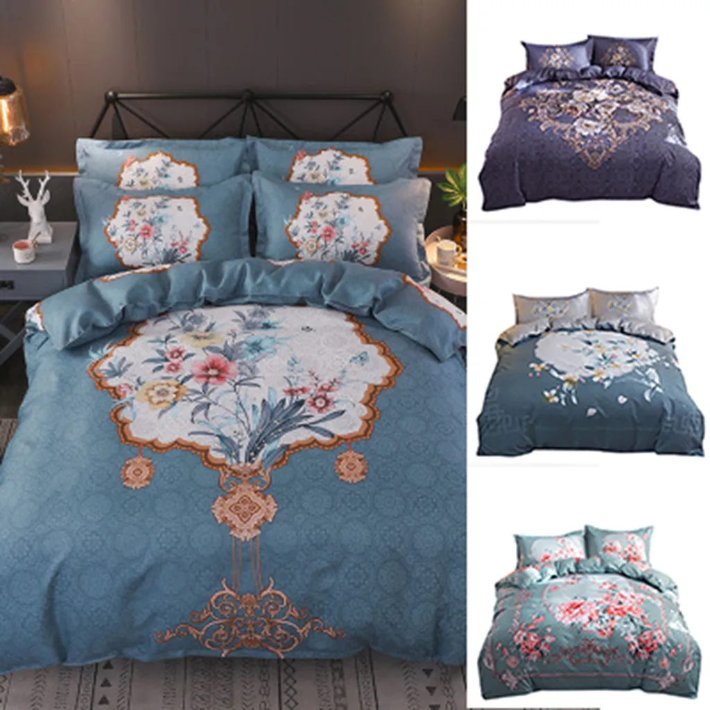 

Ouneed pillowcase sheets quilt cover Four-piece sheet set Cotton Thickening Large Version Of Cotton Sand Quilt Cover Four Sets
