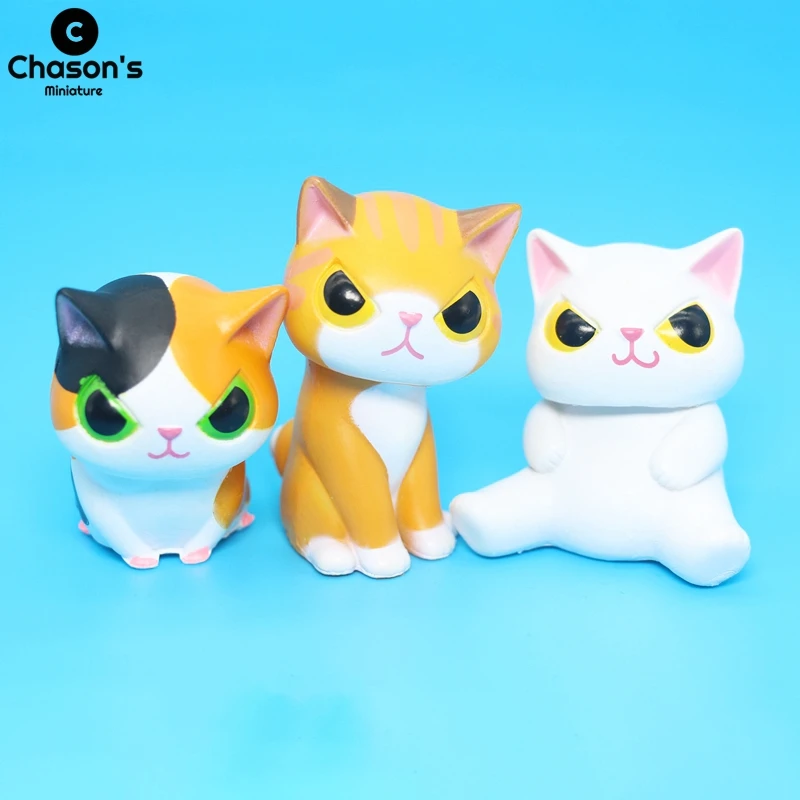 Kawaii Cute Lucky Cat Shiba Headgear Figurines Dog Bear Animals Car Gaming Desk Ornaments Home Decor Room Decoration Accessories