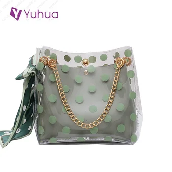 

2020 new woman handbags, casual transparent messenger bag, korean version women shoulder bag, fashion composite bags.