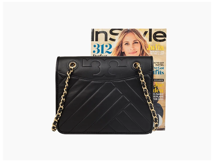 Подлинная оригинальная и брендовая новая роскошная сумка через плечо Tory Burch Alexa, черный 50643