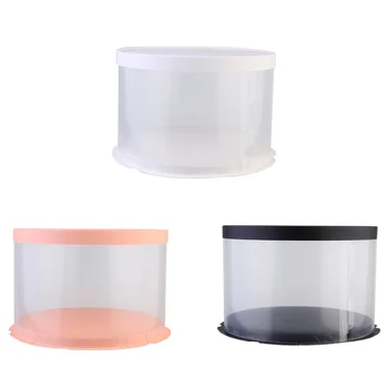 

3pcs Cake Boxes Cake Case Plastic Cake Container Bakery Box For 6-inch