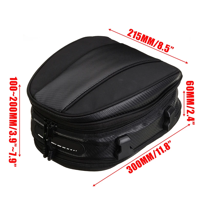 Universal 1pc 7.5L-10L Motorcycle Rear Tail Bag Waterproof Motor Cycle Back Seat Saddle Helmet Pack Shoulder Carry Bag Mayitr