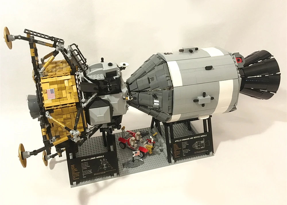 DIY MOC строительные блоки совместимы с 26457 Apollo 11 Звездные войны модель космического аппарата подарок на день рождения игрушки для детей C271