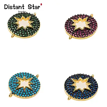

0.8*0.9in Explosion Diy Jewelry Bracelet Necklace Making Handmade Accessories Brass Zirconia Bracelet Connector Crystal Finding